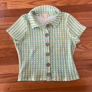 billabong button up short sleeve top